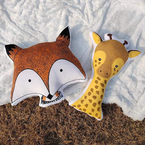 Planet Gates Baby Elephant Fox Deer Bear Giraffe Rabbit Soft Stuffed Plush Toys Pillows Animal Plush Toy Cartoon Pillow Cushion For Kids Gift