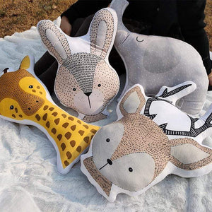 Planet Gates Baby Elephant Fox Deer Bear Giraffe Rabbit Soft Stuffed Plush Toys Pillows Animal Plush Toy Cartoon Pillow Cushion For Kids Gift