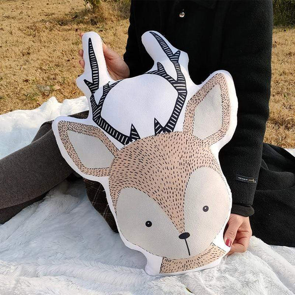 Planet Gates Baby Elephant Fox Deer Bear Giraffe Rabbit Soft Stuffed Plush Toys Pillows Animal Plush Toy Cartoon Pillow Cushion For Kids Gift
