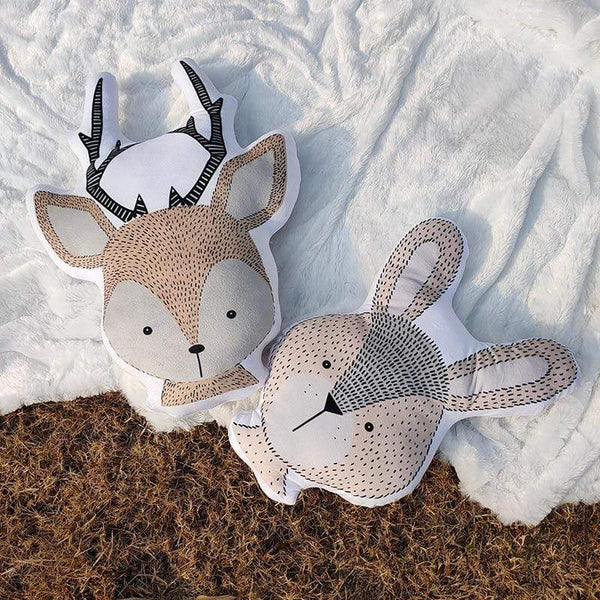 Planet Gates Baby Elephant Fox Deer Bear Giraffe Rabbit Soft Stuffed Plush Toys Pillows Animal Plush Toy Cartoon Pillow Cushion For Kids Gift