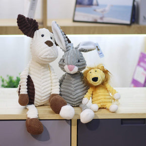 Planet Gates Baby Elephant Lion Fox Rabbit Pig Panda Duck Monkey Soft Stuffed Toys Cute Torest Animal Plush Toy For Kids Stripe