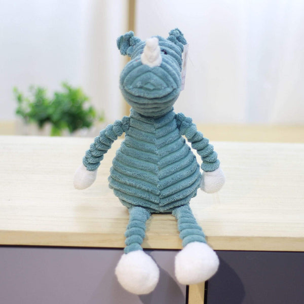 Planet Gates Baby Elephant Lion Fox Rabbit Pig Panda Duck Monkey Soft Stuffed Toys Cute Torest Animal Plush Toy For Kids Stripe