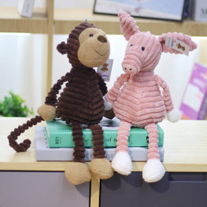 Planet Gates Baby Elephant Lion Fox Rabbit Pig Panda Duck Monkey Soft Stuffed Toys Cute Torest Animal Plush Toy For Kids Stripe