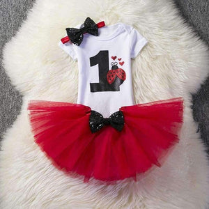 Planet Gates Baby Girl Clothes 1st Birthday Cake Smash Outfits Infant Clothing Sets Romper+Tutu Skirt+Flower Cap Newborn Baby Suits