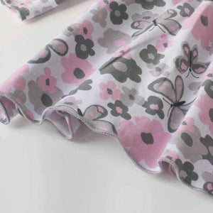 Planet Gates Baby Girl Floral Clothes Set Newborn Toddler Cotton Suit Kids Girl Outfits Spring Tracksuit Infant Clothing Set