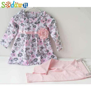 Planet Gates Baby Girl Floral Clothes Set Newborn Toddler Cotton Suit Kids Girl Outfits Spring Tracksuit Infant Clothing Set