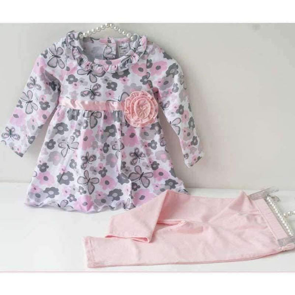 Planet Gates Baby Girl Floral Clothes Set Newborn Toddler Cotton Suit Kids Girl Outfits Spring Tracksuit Infant Clothing Set