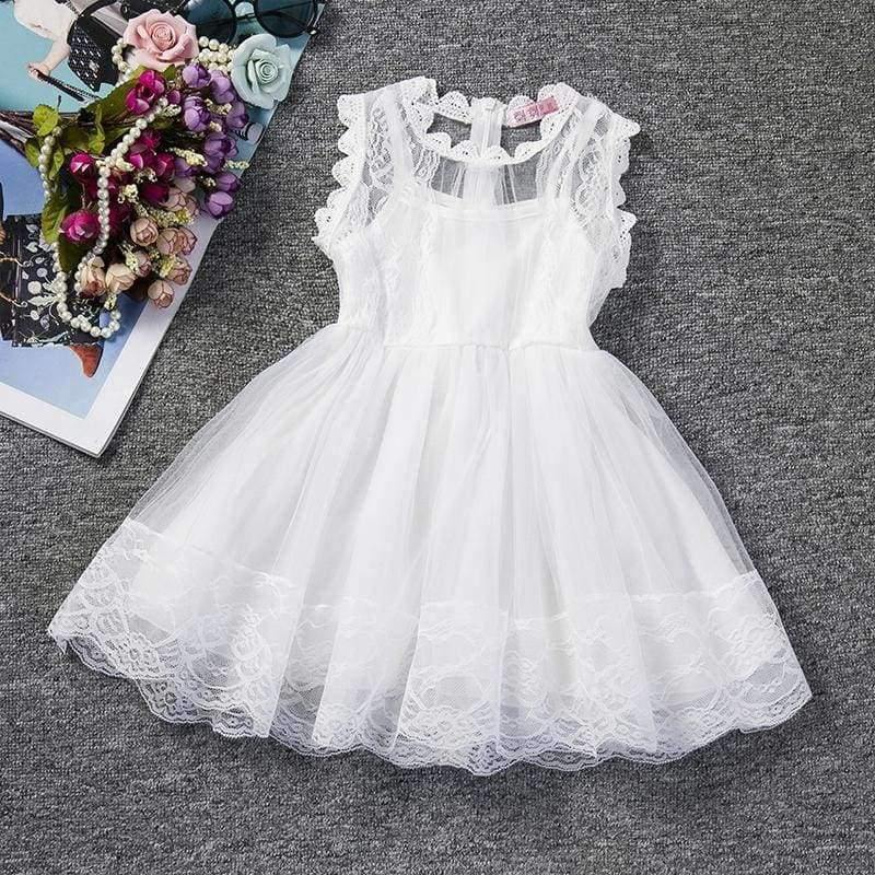 Planet Gates Baby Girl Floral Lace Princess Tutu Dress Wedding Christening Gown Dress Girls Clothes For Kids Party Wear Meninas Vestidos
