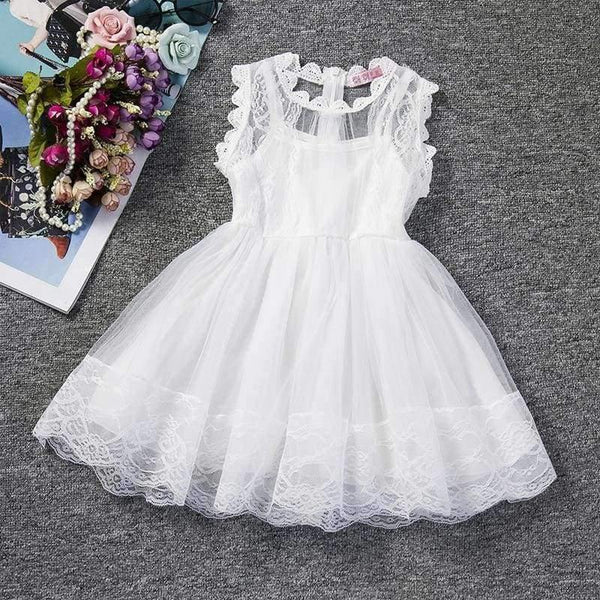 Planet Gates Baby Girl Floral Lace Princess Tutu Dress Wedding Christening Gown Dress Girls Clothes For Kids Party Wear Meninas Vestidos