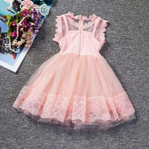 Planet Gates Baby Girl Floral Lace Princess Tutu Dress Wedding Christening Gown Dress Girls Clothes For Kids Party Wear Meninas Vestidos