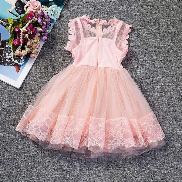 Planet Gates Baby Girl Floral Lace Princess Tutu Dress Wedding Christening Gown Dress Girls Clothes For Kids Party Wear Meninas Vestidos