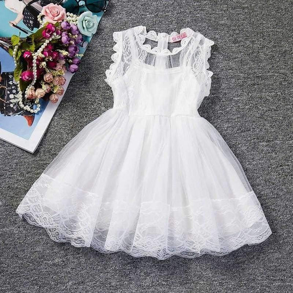 Planet Gates Baby Girl Floral Lace Princess Tutu Dress Wedding Christening Gown Dress Girls Clothes For Kids Party Wear Meninas Vestidos