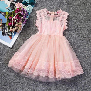Planet Gates Baby Girl Floral Lace Princess Tutu Dress Wedding Christening Gown Dress Girls Clothes For Kids Party Wear Meninas Vestidos