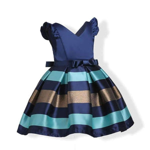 Planet Gates Baby Girl Princess Dress Kids Stripe Sleeveless Dresses For Toddler Children European American Fashion Clothing