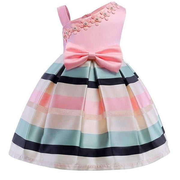 Planet Gates Baby Girl Princess Dress Kids Stripe Sleeveless Dresses For Toddler Children European American Fashion Clothing
