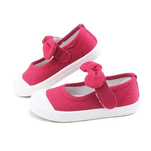 Planet Gates Baby Girl Shoes Canvas Casual Kids Shoes With Bowtie Bow-knot Solid Candy Color Girls Sneakers Children Soft Shoes 21-30