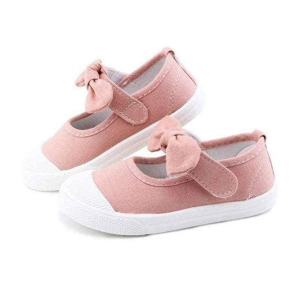 Planet Gates Baby Girl Shoes Canvas Casual Kids Shoes With Bowtie Bow-knot Solid Candy Color Girls Sneakers Children Soft Shoes 21-30