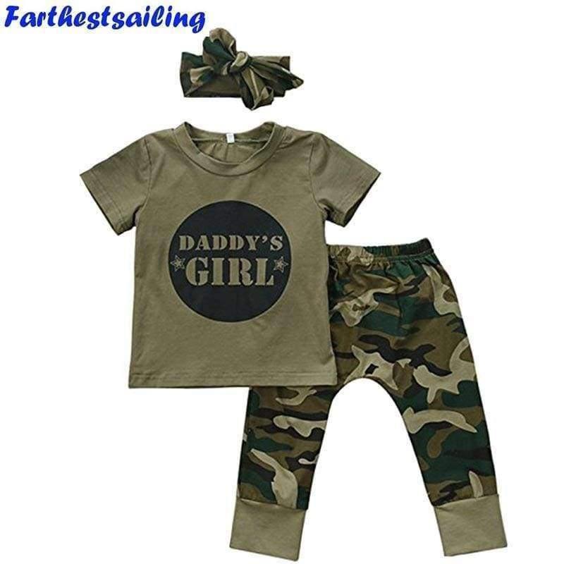 Planet Gates Baby Girls Boys Clothes Set New Summer Newborn Baby Girl Clothing  Short Sleeve T Shirt Pant Toddler Camouflage Outfits Set