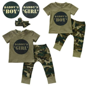 Planet Gates Baby Girls Boys Clothes Set New Summer Newborn Baby Girl Clothing  Short Sleeve T Shirt Pant Toddler Camouflage Outfits Set