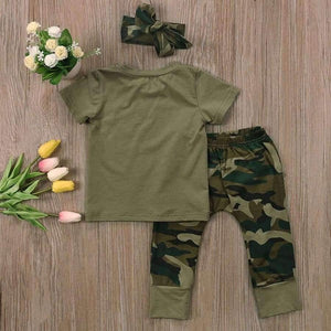 Planet Gates Baby Girls Boys Clothes Set New Summer Newborn Baby Girl Clothing  Short Sleeve T Shirt Pant Toddler Camouflage Outfits Set