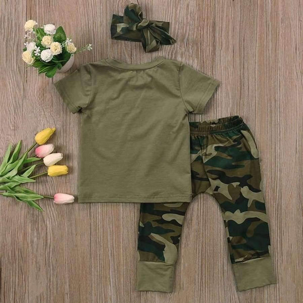 Planet Gates Baby Girls Boys Clothes Set New Summer Newborn Baby Girl Clothing  Short Sleeve T Shirt Pant Toddler Camouflage Outfits Set