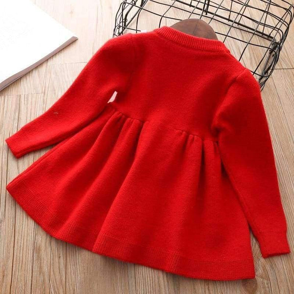 Planet Gates Baby Girls Knitted Dress  autumn winter Clothes children Toddler Tops Shirts for girl Kids princess Cotton Christmas Dresses
