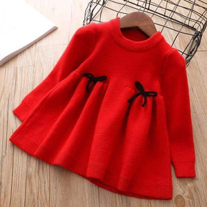 Planet Gates Baby Girls Knitted Dress  autumn winter Clothes children Toddler Tops Shirts for girl Kids princess Cotton Christmas Dresses