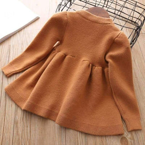 Planet Gates Baby Girls Knitted Dress  autumn winter Clothes children Toddler Tops Shirts for girl Kids princess Cotton Christmas Dresses
