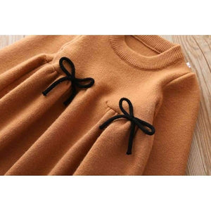 Planet Gates Baby Girls Knitted Dress  autumn winter Clothes children Toddler Tops Shirts for girl Kids princess Cotton Christmas Dresses