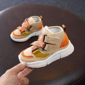 Planet Gates baby khaki / 1 Autumn Children High Top Sneaker Baby Boy Pu Leather Shoe Girll Fashion Sport Casual Trainer FH2244
