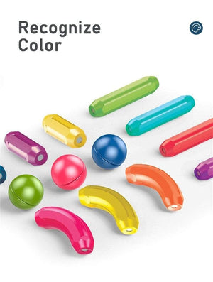 Planet Gates Baby Magnetic Building Blocks Balls Constructor Magnet Sticks Blocks Set Montessori Toys for Boy Girl Birthday Gift 2 to 4 Years