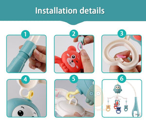 Planet Gates Baby Mobile Rattles Toys 0-12 Months For Baby Newborn Crib Bed Bell Toddler Rattles Carousel For Cots Kids Musical Toy Gift