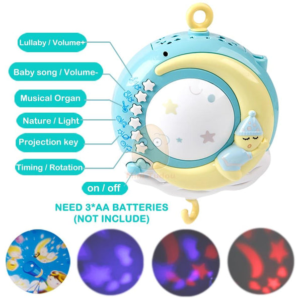 Planet Gates Baby Mobile Rattles Toys 0-12 Months For Baby Newborn Crib Bed Bell Toddler Rattles Carousel For Cots Kids Musical Toy Gift