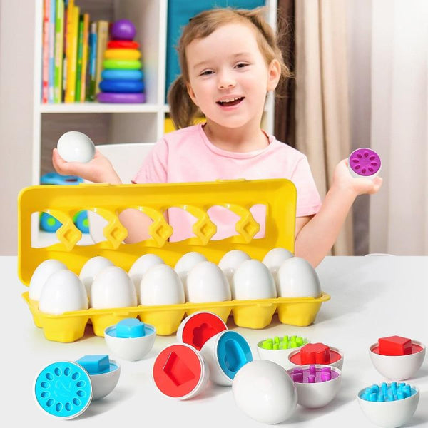 Planet Gates Baby Montessori Learning Education Math Toy Smart Eggs Puzzle Shape Matching Toys Plastic Screw nut Building Blocks For Children