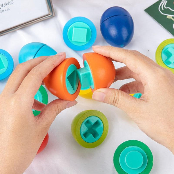 Planet Gates Baby Montessori Learning Education Math Toy Smart Eggs Puzzle Shape Matching Toys Plastic Screw nut Building Blocks For Children