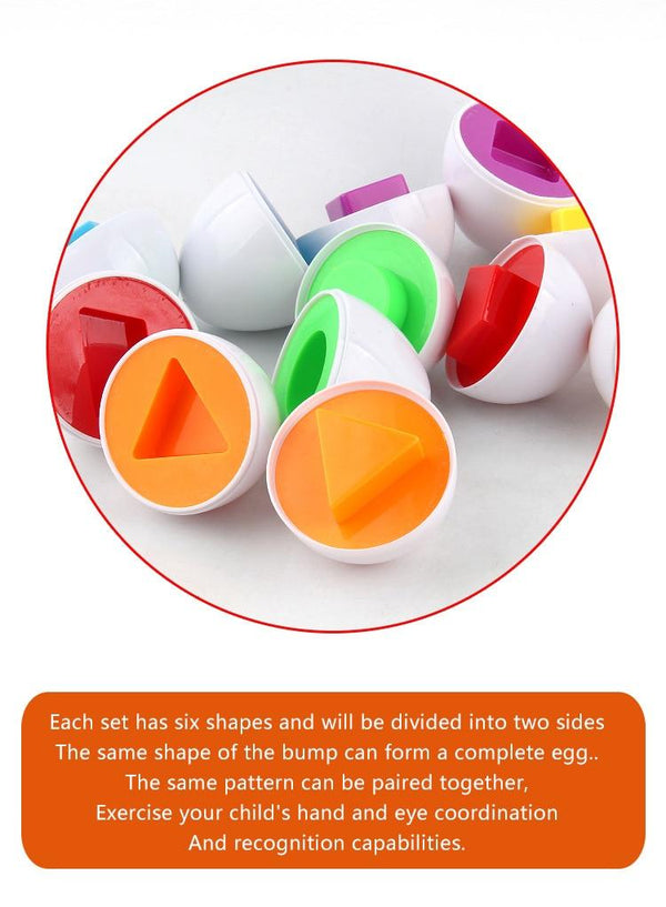 Planet Gates Baby Montessori Learning Education Math Toy Smart Eggs Puzzle Shape Matching Toys Plastic Screw nut Building Blocks For Children