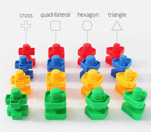 Planet Gates Baby Montessori Learning Education Math Toy Smart Eggs Puzzle Shape Matching Toys Plastic Screw nut Building Blocks For Children
