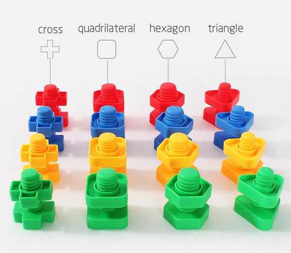 Planet Gates Baby Montessori Learning Education Math Toy Smart Eggs Puzzle Shape Matching Toys Plastic Screw nut Building Blocks For Children