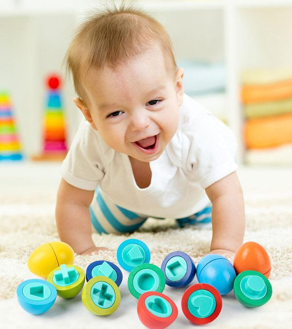 Planet Gates Baby Montessori Learning Education Math Toy Smart Eggs Puzzle Shape Matching Toys Plastic Screw nut Building Blocks For Children