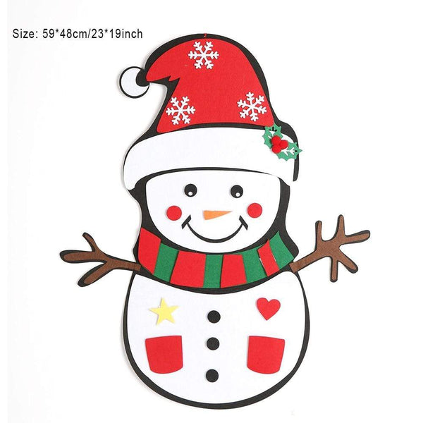 Planet Gates Baby Montessori Toy 32pcs DIY Felt Christmas Tree Toddlers Busy Board Xmas Tree Gift For Boy Girl Door Wall Ornament Decorations