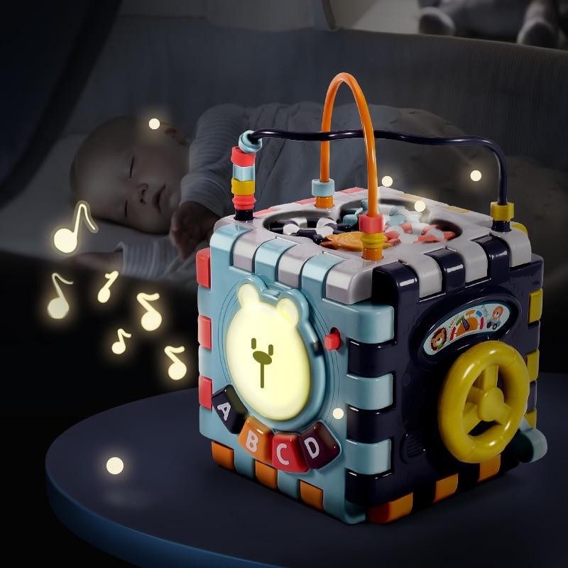 Planet Gates Baby Music Block Toy Box Newborn Educational Newbron Interactive Game 0 Months Montessori Learning Sensory Rattle Children Toys