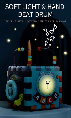 Planet Gates Baby Music Block Toy Box Newborn Educational Newbron Interactive Game 0 Months Montessori Learning Sensory Rattle Children Toys