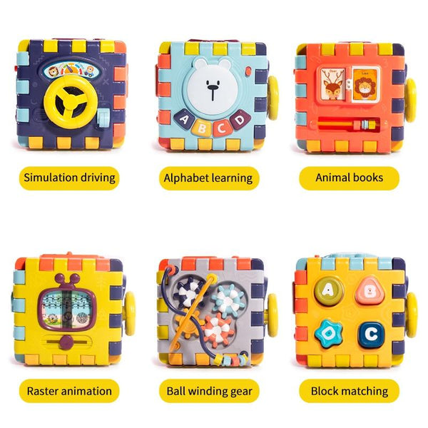 Planet Gates Baby Music Block Toy Box Newborn Educational Newbron Interactive Game 0 Months Montessori Learning Sensory Rattle Children Toys