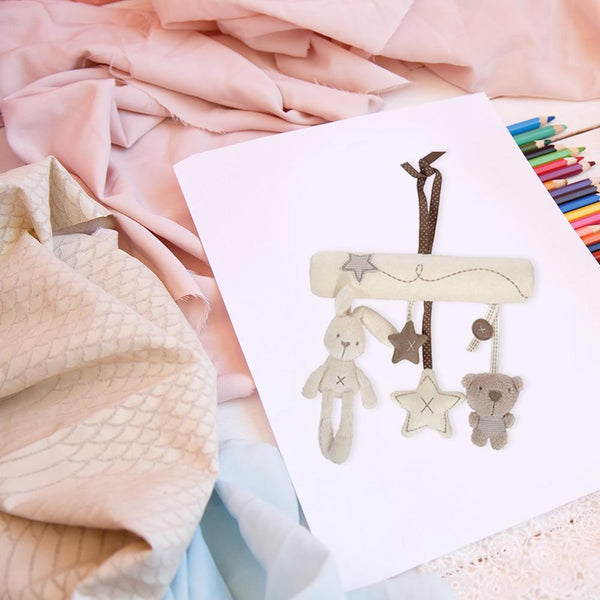 Planet Gates Baby Music Play Bed Hanging Bell Baby‘s Mobile Crib Infant Stroller Baby Crib Rattle Toy Soft Cute Rabbit Bear Bell Toy
