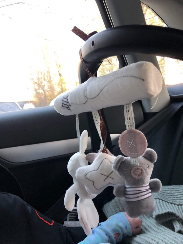 Planet Gates Baby Music Play Bed Hanging Bell Baby‘s Mobile Crib Infant Stroller Baby Crib Rattle Toy Soft Cute Rabbit Bear Bell Toy