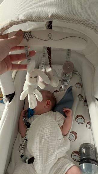 Planet Gates Baby Music Play Bed Hanging Bell Baby‘s Mobile Crib Infant Stroller Baby Crib Rattle Toy Soft Cute Rabbit Bear Bell Toy