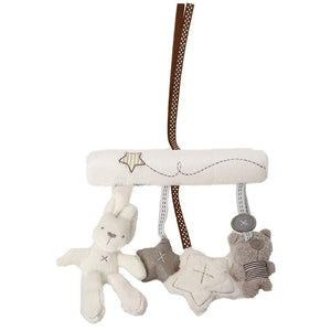 Planet Gates Baby Music Play Bed Hanging Bell Baby‘s Mobile Crib Infant Stroller Baby Crib Rattle Toy Soft Cute Rabbit Bear Bell Toy