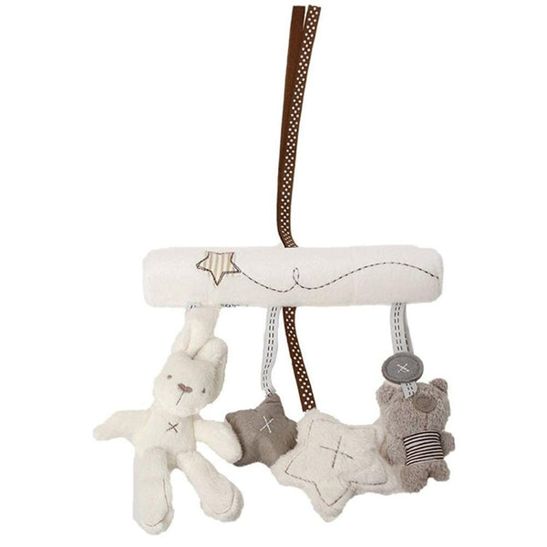 Planet Gates Baby Music Play Bed Hanging Bell Baby‘s Mobile Crib Infant Stroller Baby Crib Rattle Toy Soft Cute Rabbit Bear Bell Toy