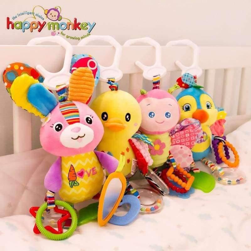 Planet Gates Baby Plush Stuffed Animal Baby Bed Mobile Toy Bunny Rattle Infant Bed Hanging Toys for Children Kids Christmas Gift