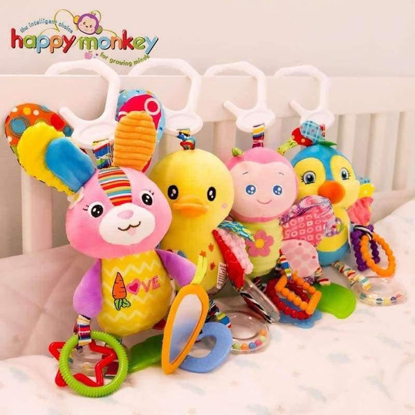 Planet Gates Baby Plush Stuffed Animal Baby Bed Mobile Toy Bunny Rattle Infant Bed Hanging Toys for Children Kids Christmas Gift